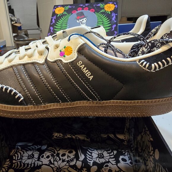 Adidas x Día de Los Muertos - Samba OG Black Men's Size 10 J13932 Sneaker NEW - Picture 5 of 15